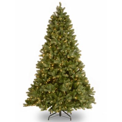 National Tree Company - National Tree 6 .5' "Feel Real" Downswept Douglas Fir Hinged Tree with 650 Clear Lights