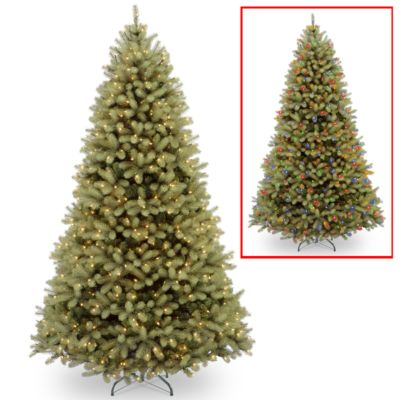 National Tree 9' "Feel Real" Down Swept Douglas Fir Hinged Tree with 900 Low Voltage Dual LED Lights