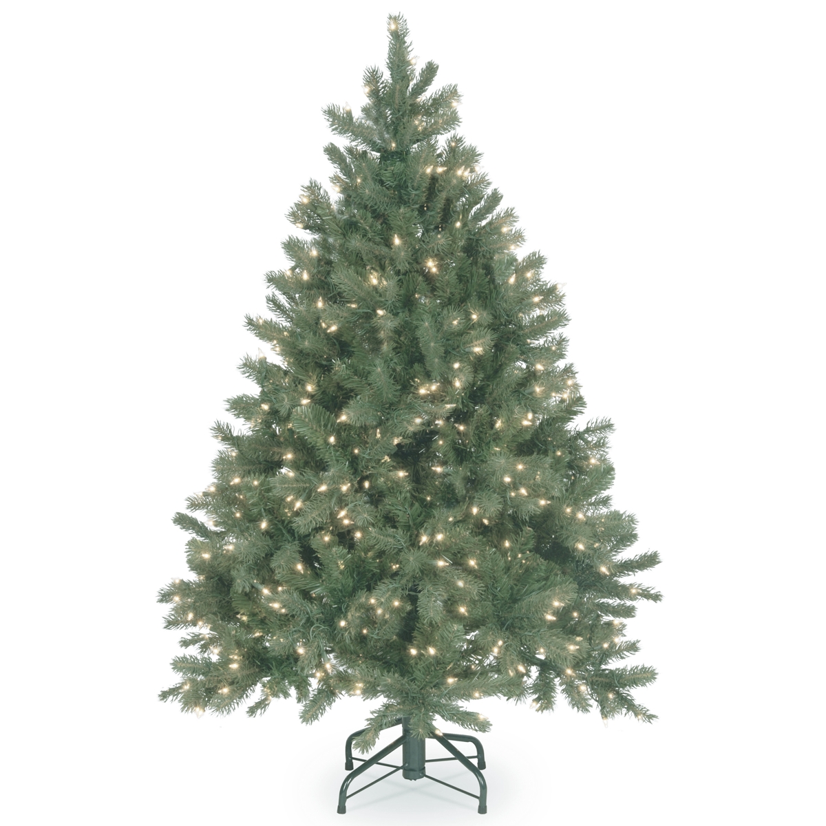 National Tree 4 .5' Feel Real Downswept Douglas Blue Fir Hinged Tree with 450 Clear Lights - Green