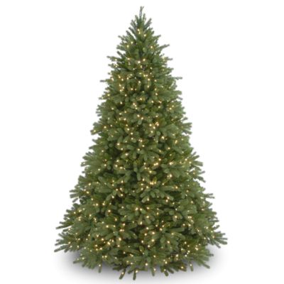 National Tree Company - National Tree 9' "Feel Real" Jersey Fraser Medium Fir Hinged Tree with 1500 Clear Lights