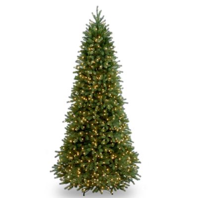 National Tree Company - National Tree 9' "Feel Real" Jersey Frasier Fir Slim Hinged Tree with 1000 Clear Lights