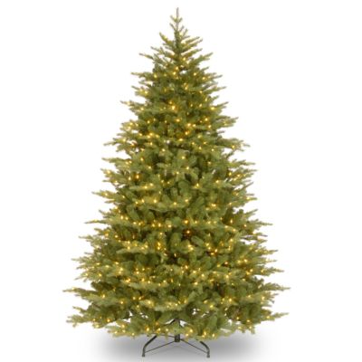National Tree Company - National Tree 9' "Feel Real" Nordic Spruce Medium Hinged Tree with 1100 Clear Lights