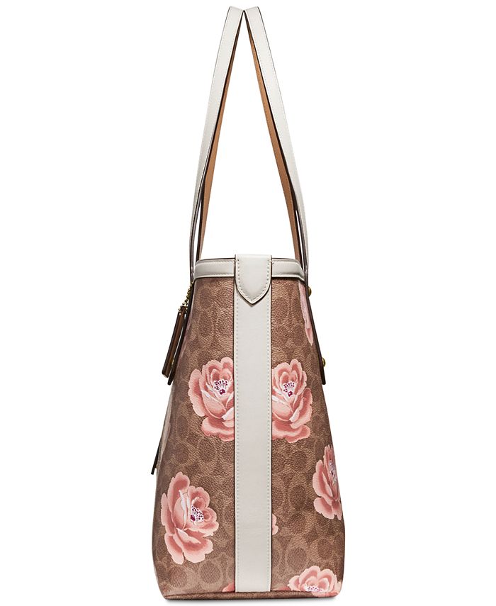 Coach coated canvas signature market tote top