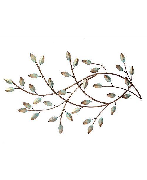 Stratton Home Decor Patina Blowing Leaves Wall Decor