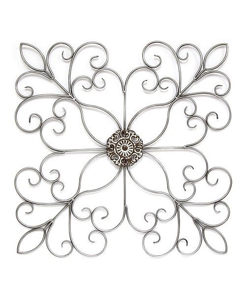 Stratton Home Decor Stratton Home Decor Silver Square Medallion