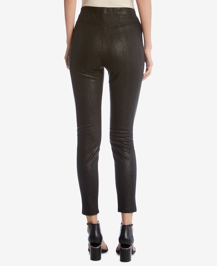 Karen Kane Wide Leg Faux Leather Pants Black