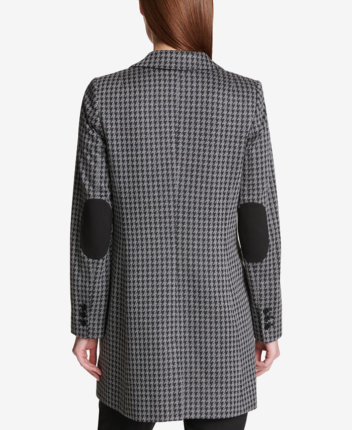 Tommy Hilfiger Houndstooth-Print One-Button Jacket - Macy's