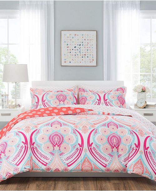 Nicole Miller Isabella Reversible Bedding 5 Piece Twin Set