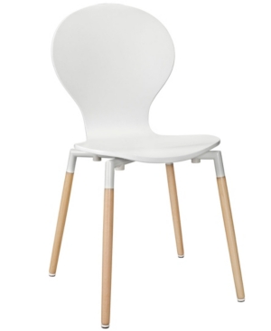 Modway Path Dining Wood Side Chair In White