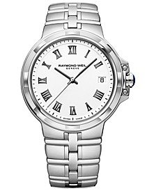 Men's Swiss Parsifal Stainless Steel Bracelet Watch 41mm