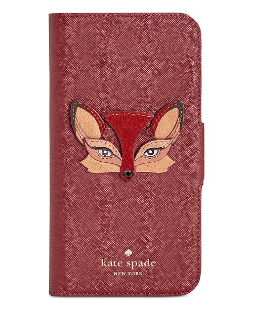 Kate Spade New York Fox Applique Iphone X Folio Case Reviews Handbags Accessories Macy S