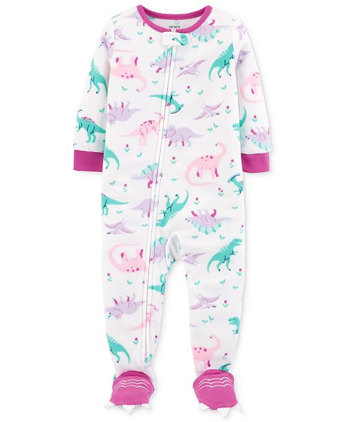 Carter's Baby Girls DinosaurPrint Footed Pajamas & Reviews Pajamas