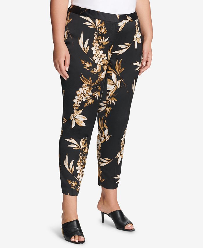 plus size floral print pants