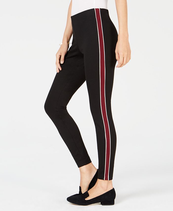 Maison Jules Pull-On Striped Skinny Pants, Created for Macy's - Macy's