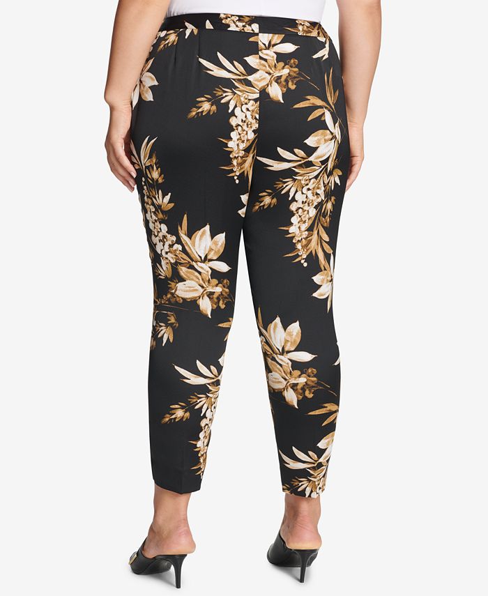 plus size floral print pants