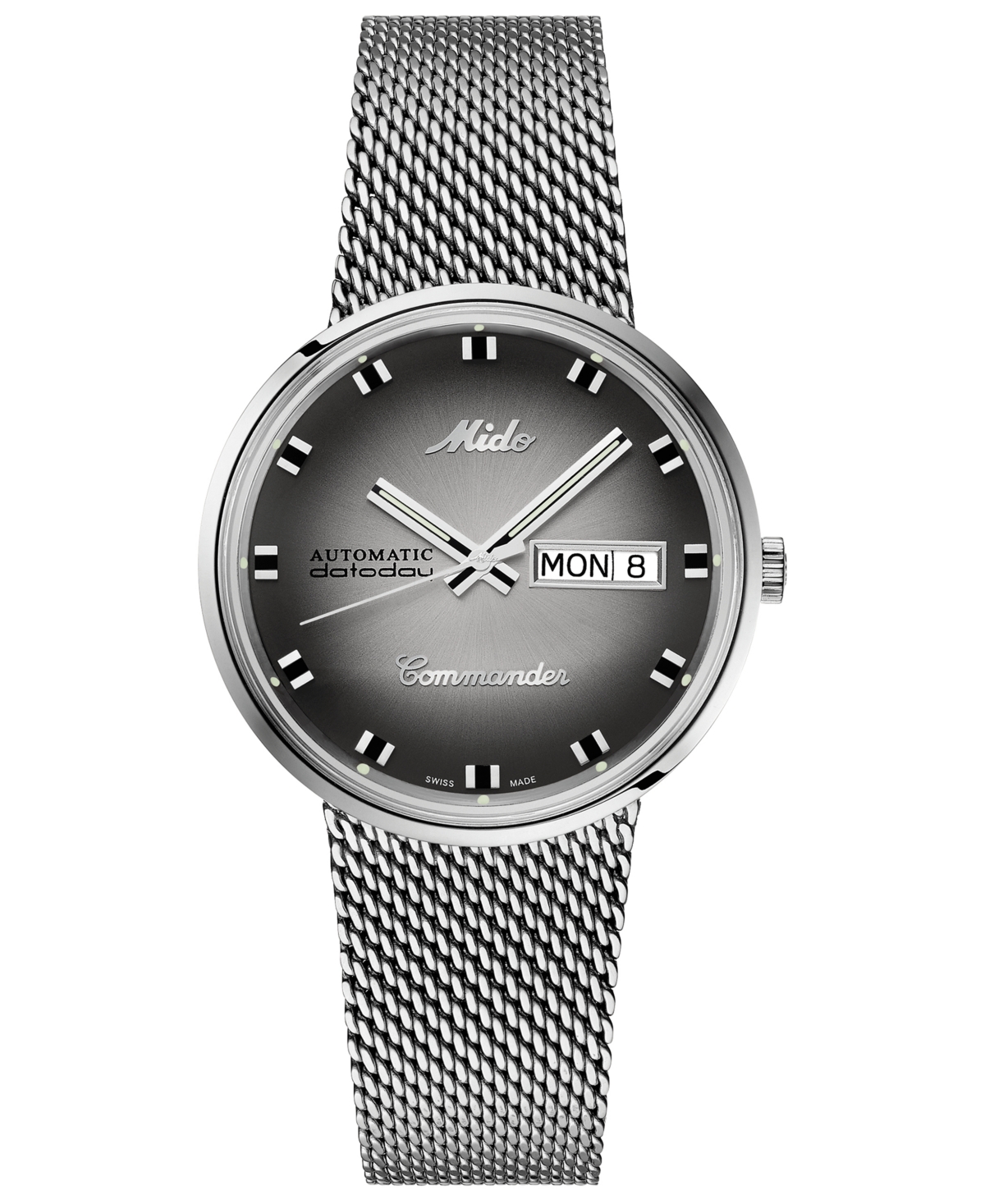 Swiss Automatic Commander Shade Stainless Steel Mesh Bracelet Watch, 37mm - A Special Edition - Stainless Steel