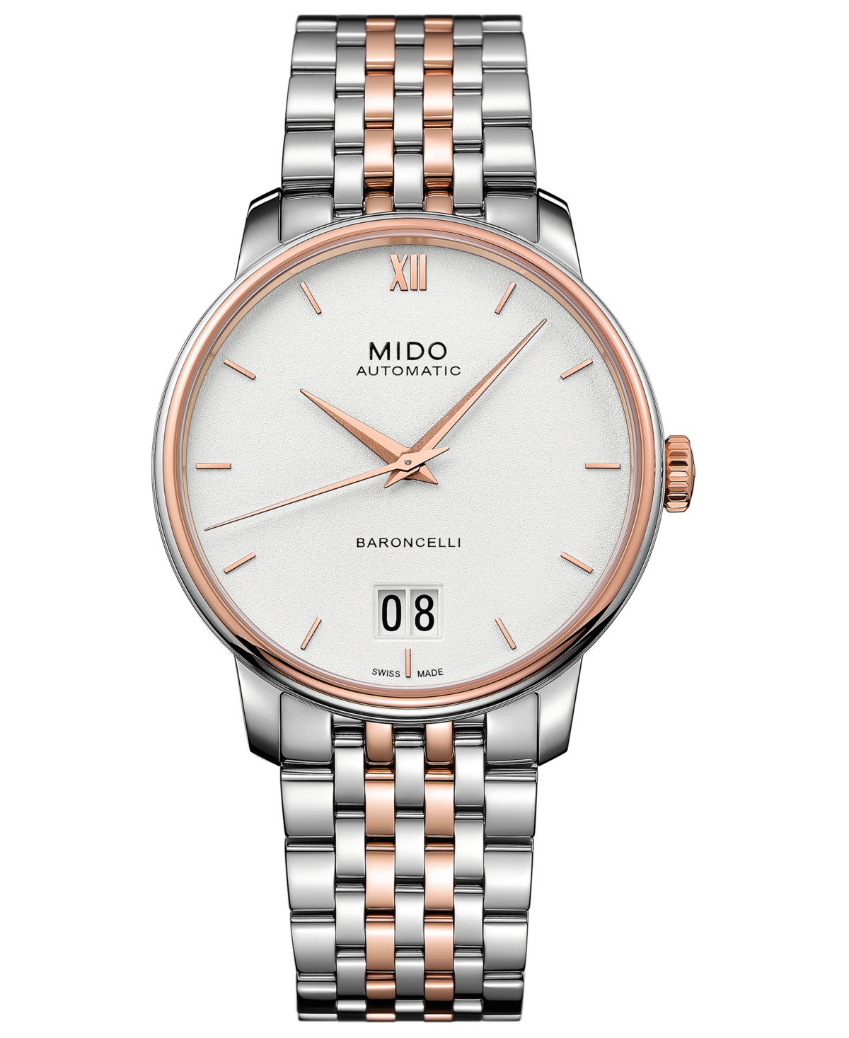 Mido Men's Swiss Automatic Baroncelli Iii Two-tone Stainless Steel Bracelet Watch 40mm In No Color