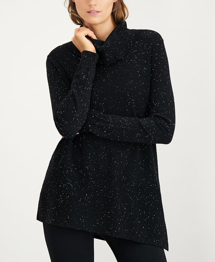 Macy's black deals turtleneck sweater