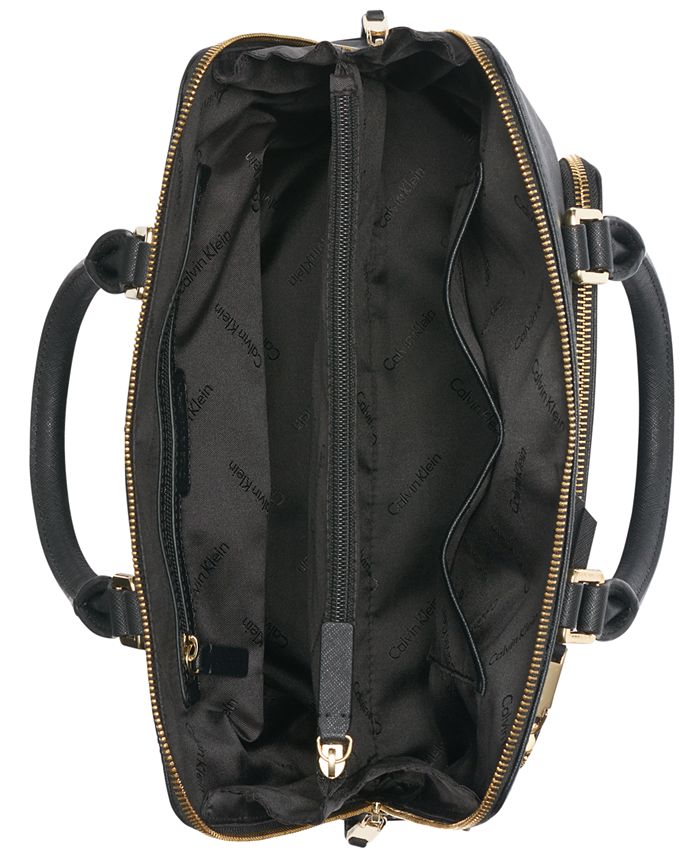 Calvin Klein Hudson Saffiano Leather Satchel Macy's