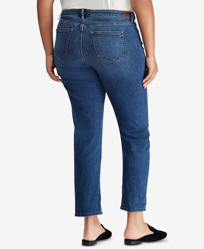 Lauren Ralph Lauren Plus Size Premier Straight Curvy Jeans - Macy's