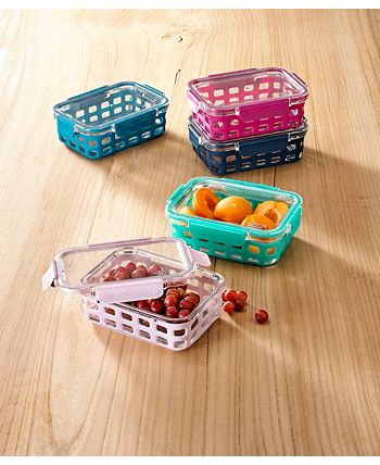 Ello 10pc Glass Meal Prep Food Storage Container Set Blue