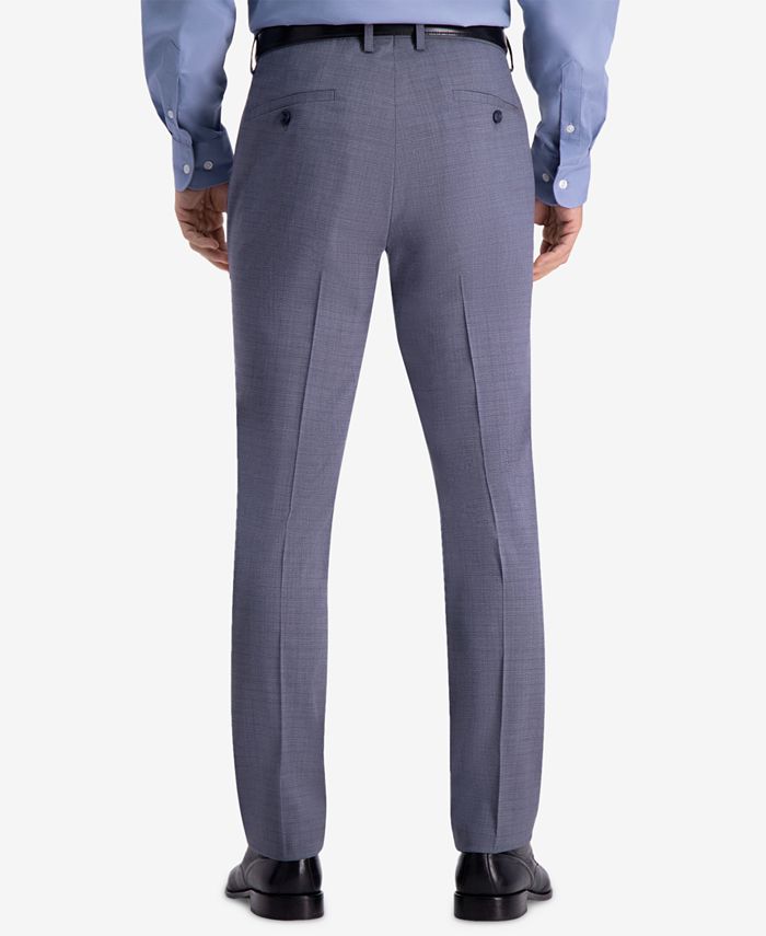 Kenneth Cole Reaction Men's Slim-Fit Stretch Subtle Plaid Dress Pants ...