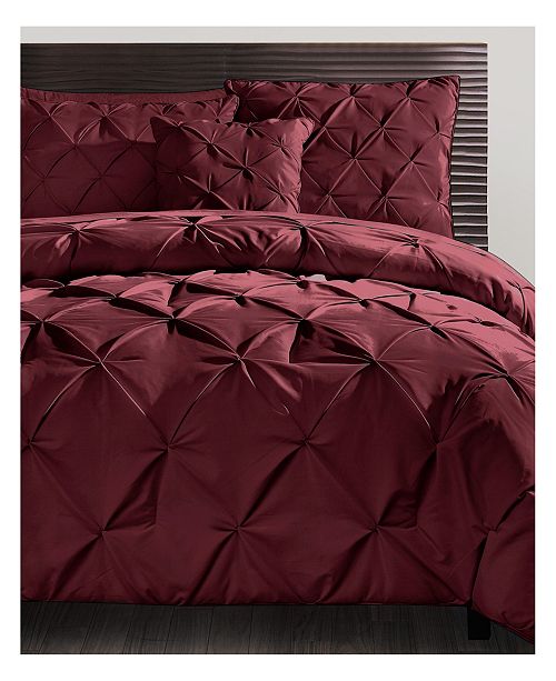 Vcny Home Carmen 3 Pc Ruched King Duvet Cover Set Reviews Bed