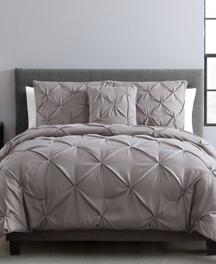 VCNY Home Carmen Pintuck 4 Piece Comforter Set, Queen - Macy's