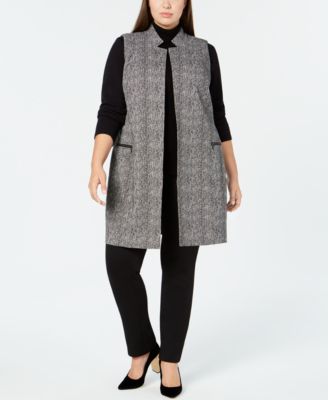 macy's calvin klein plus size coats