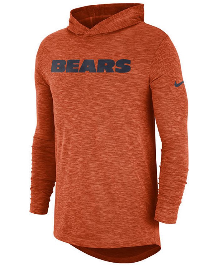 Nike Men's Chicago Bears Dri-Fit Cotton Slub On-Field Hooded T