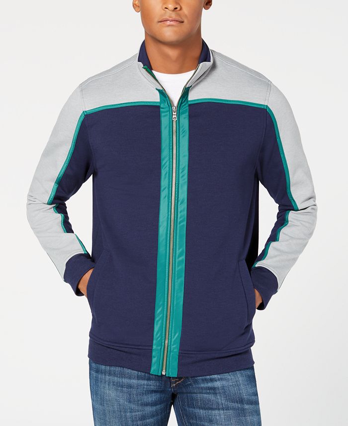 Club Room Men's Colorblocked Fleece Full-Zip Jacket, Created for Macy's ...
