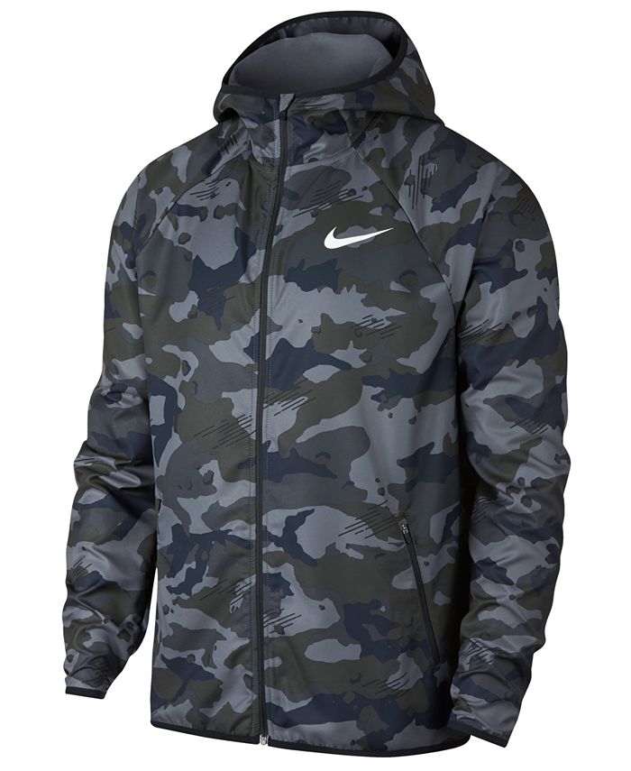 Nike Men's Woven Camo-Print Training Jacket - Macy's