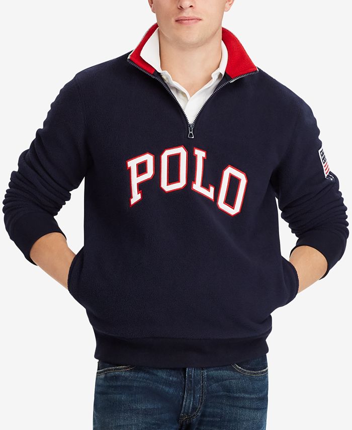 Polo ralph lauren polar fleece half zip cheap