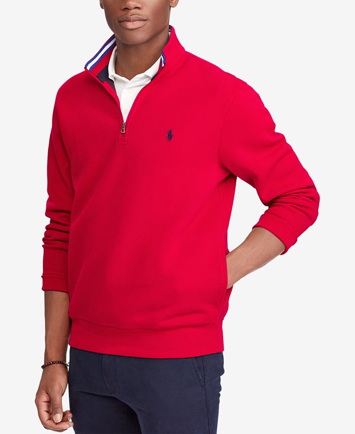 Polo Ralph Lauren Men's Double-Knit Mesh Quarter-Zip Pullover & Reviews -  Sweaters - Men - Macy's