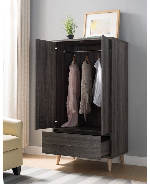 Furniture Of America Massenburg Iii Modern Wardrobe Armoire