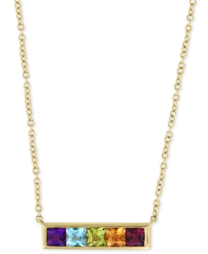 image of Effy Multi-Gemstone Horizontal Bar 18