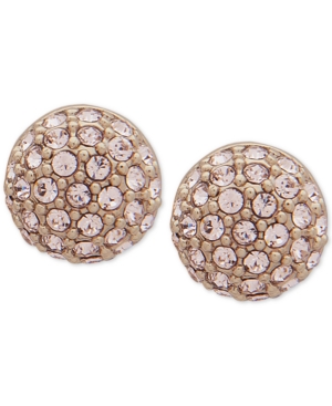 image of Givenchy Gold-Tone Pave Fireball Stud Earrings