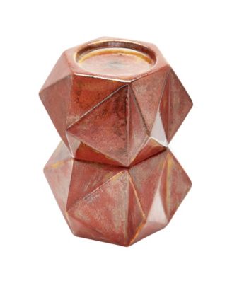 Dimond Home - Large Ceramic Star Candle Holders - Russett. Set of 2