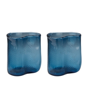 Dimond Home Navy Fish Net Glass Vase - Set Of 2