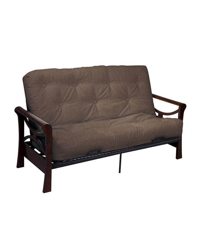 Serta Diablo Dark Cocoa Sofa With Perfect Sleeper Deco Fabric Futon