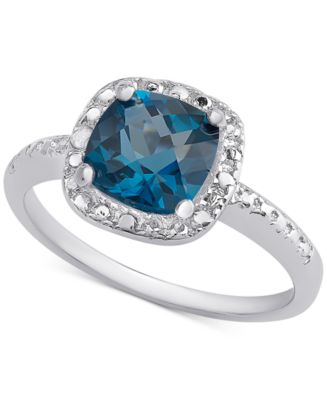 Macy's London Blue Topaz (1-5/8 ct. t.w.) & Diamond Accent Ring in ...