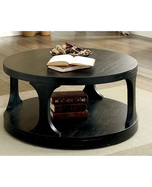 Furniture of America Arturo Antique Black Coffee Table & Reviews