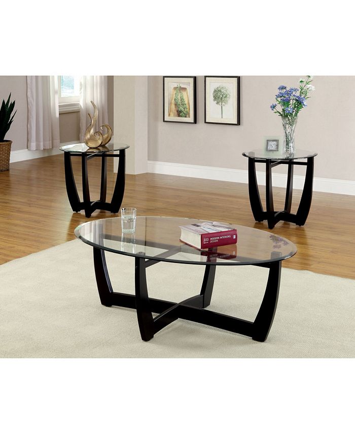 Furniture of America Jane Black 3Piece Table Set Macy's