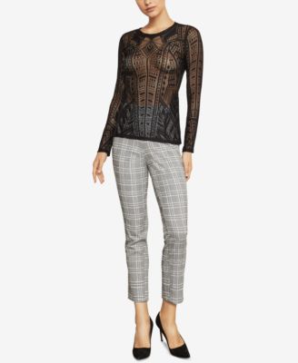 BCBGMAXAZRIA Agda Geometric Lace Top Macy s