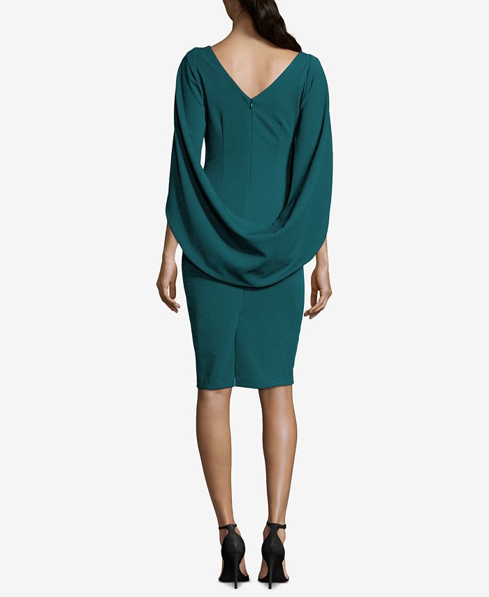 Betsy & adam shop ruched cape dress