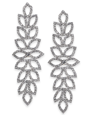 image of Thalia Sodi Extra Large Crystal Leaf Drop Earrings, 4