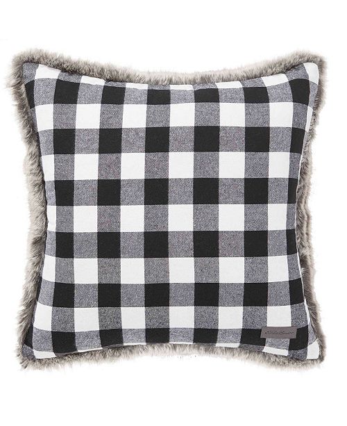 Eddie Bauer Cabin Plaid Faux Fur Decorative Pillow Reviews