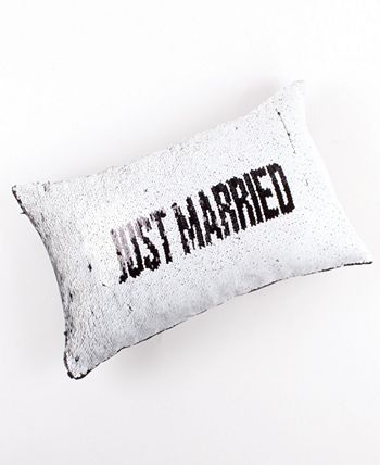 8 Oak Lane Two Way Sequin Pillow Just Married Macy s
