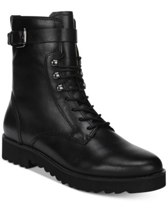 franco sarto canon leather combat boots