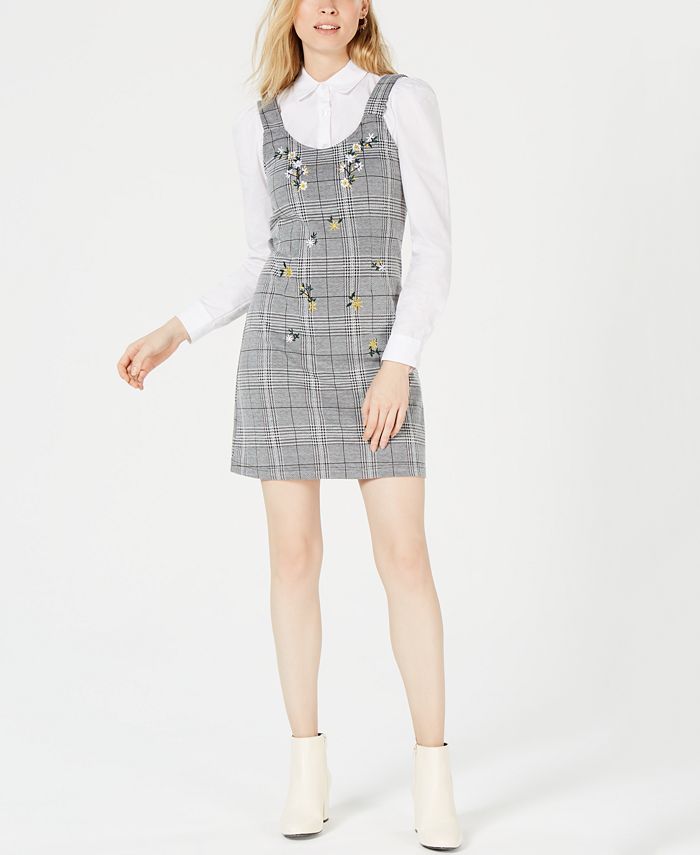 PROJECT 28 NYC Embroidered Plaid Dress - Macy's